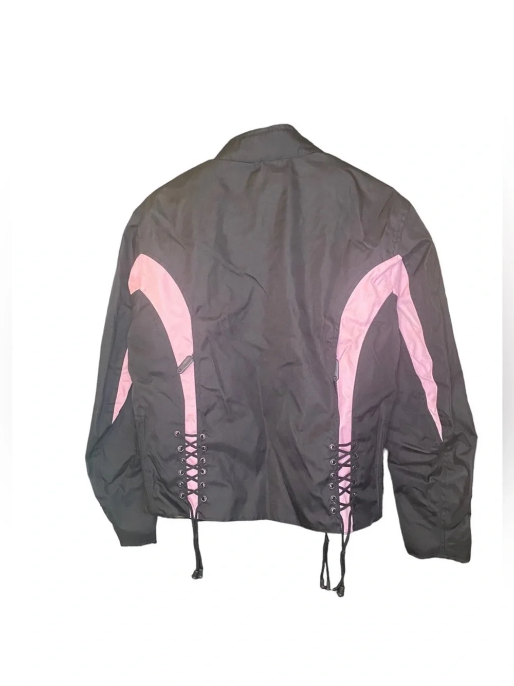 Women’s Black Utility Jacket with Pink Accents